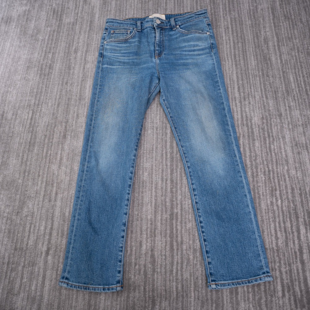 CQY Straight Leg Jeans Womens 28 Fit 30 Blue Excellent Medium Wash Made in USA